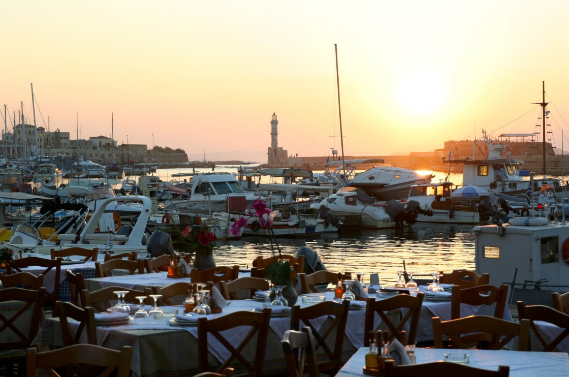 'sea bay sunrise crete greece' - Chania